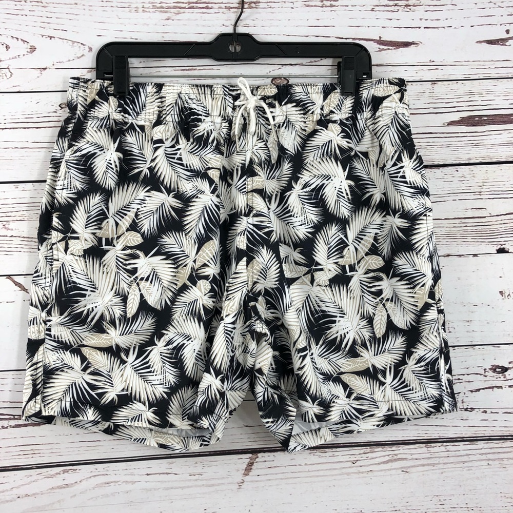 NWT SLATE & STONE Tropical Print Swim Trunks XL